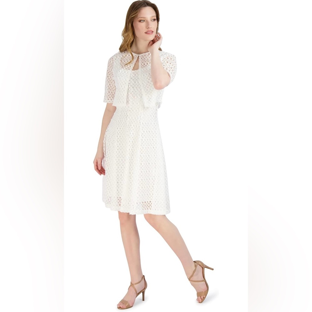 Robbie Bee Signature White Lace Ensemble
